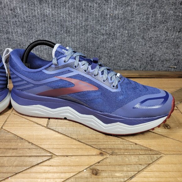 Brooks Caldera 4 Mens 9.5 Blue Red  Trail Running Hiking Shoes Sneakers - Picture 6 of 12